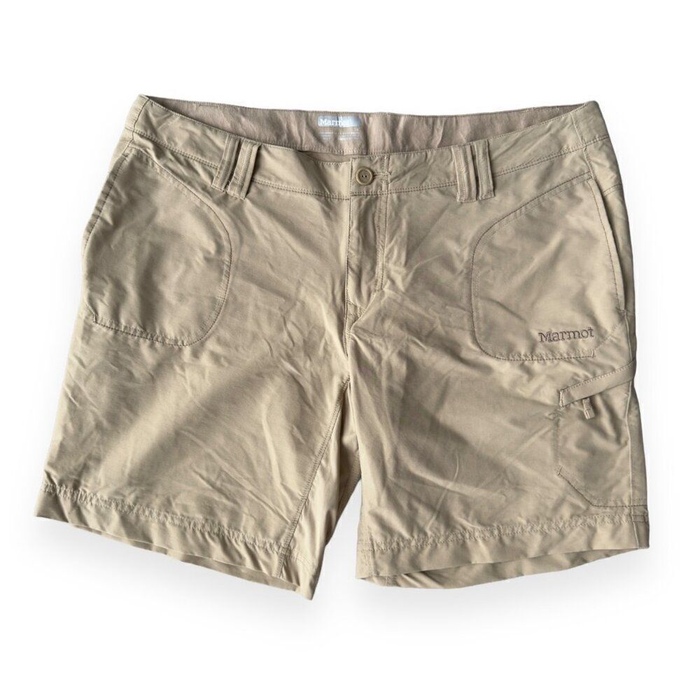 Marmot Outdoor Cargo Hiking Shorts Khaki Tan Women's 14
